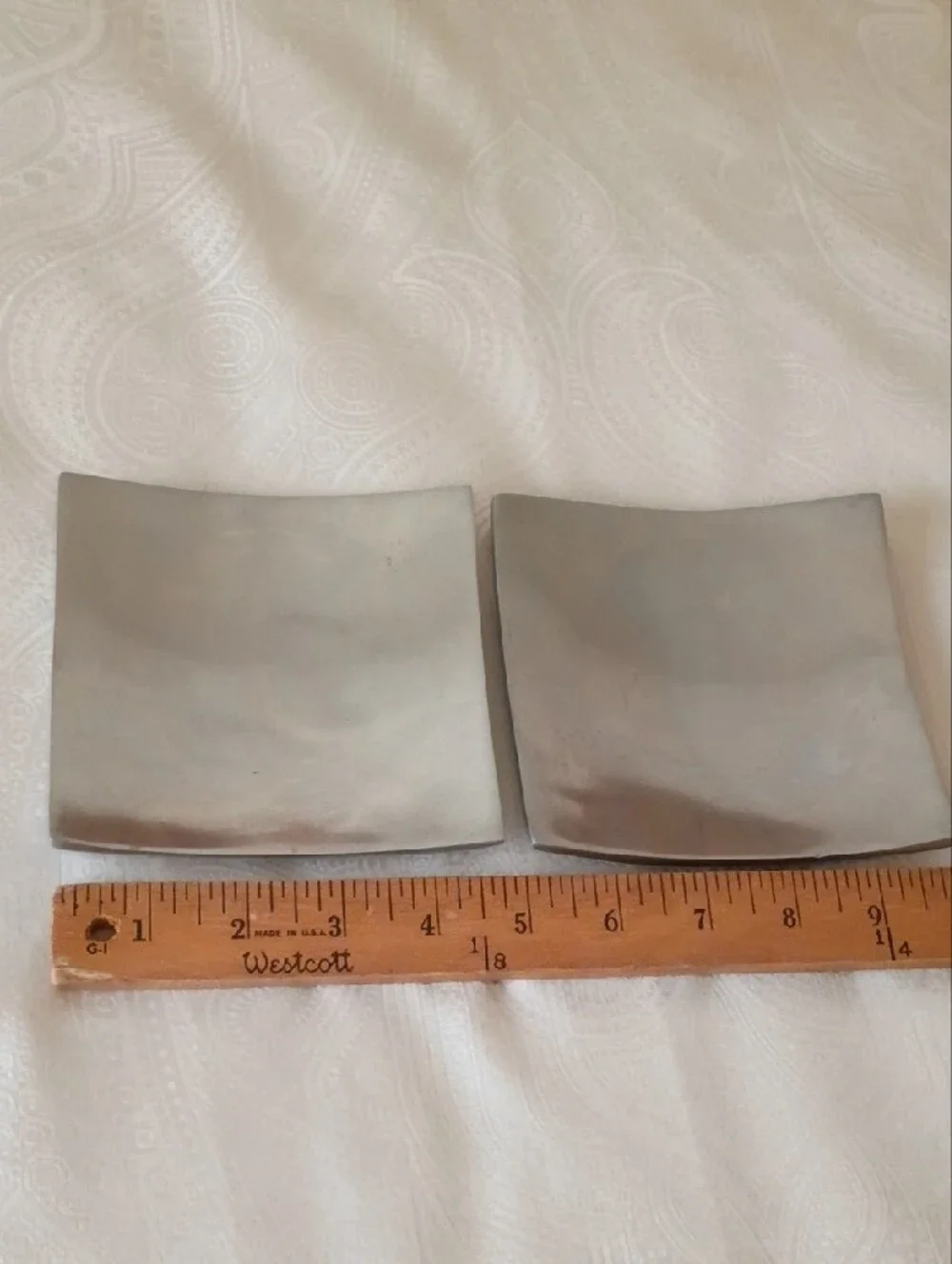 Crate & Barrel Silver Candle Holders - Made in India